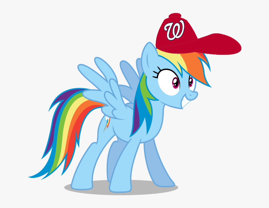 Rainbow Dash Wearing A Washington Nationals Cap - Mlp Rainbow Dash Excited, HD Png Download