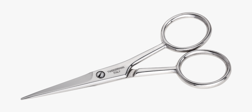 Stainless Steel Moustache Tweezerman Transparent Background - Moustache Scissors, HD Png Download