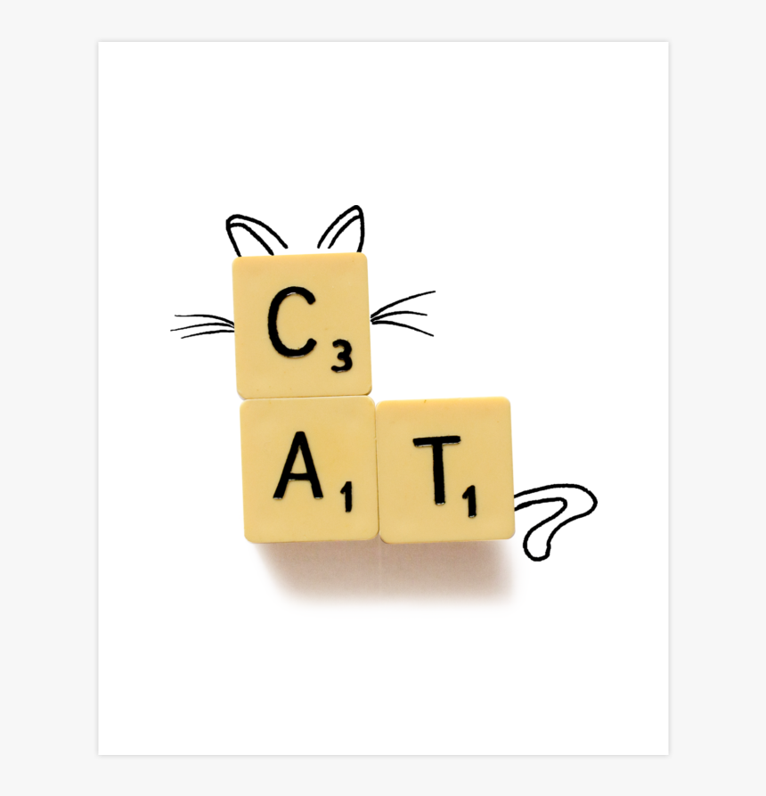 Cat Scrabble, HD Png Download
