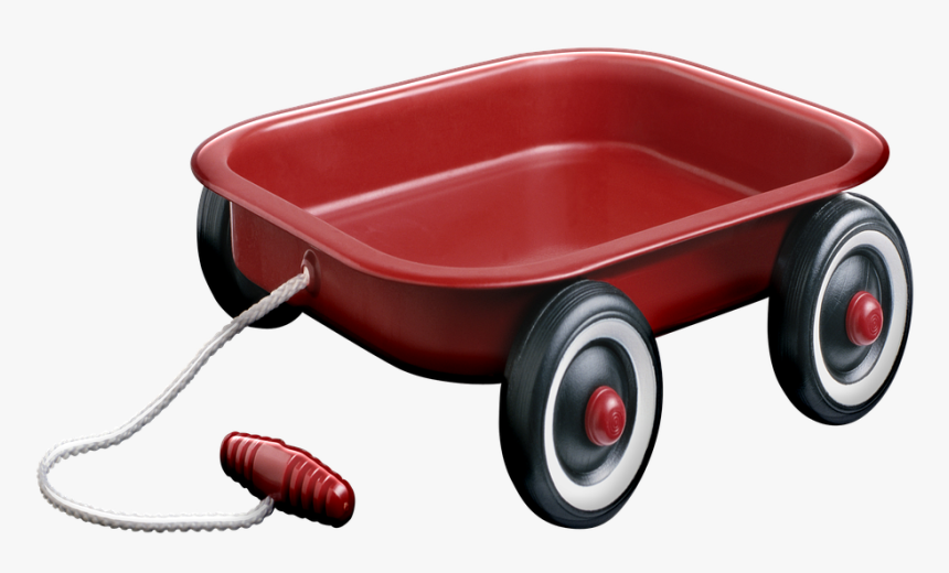 Red Wagon, Toy, Child, Wagon, Red, Cart, Trolley, Kids - Red Cart Transparent, HD Png Download