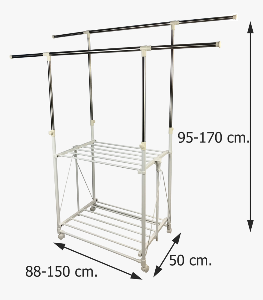 Stainless Clothes Line Double Pole - ราว ตาก ผ้า ส แตน เล ส พับ เก็บ ได้, HD Png Download