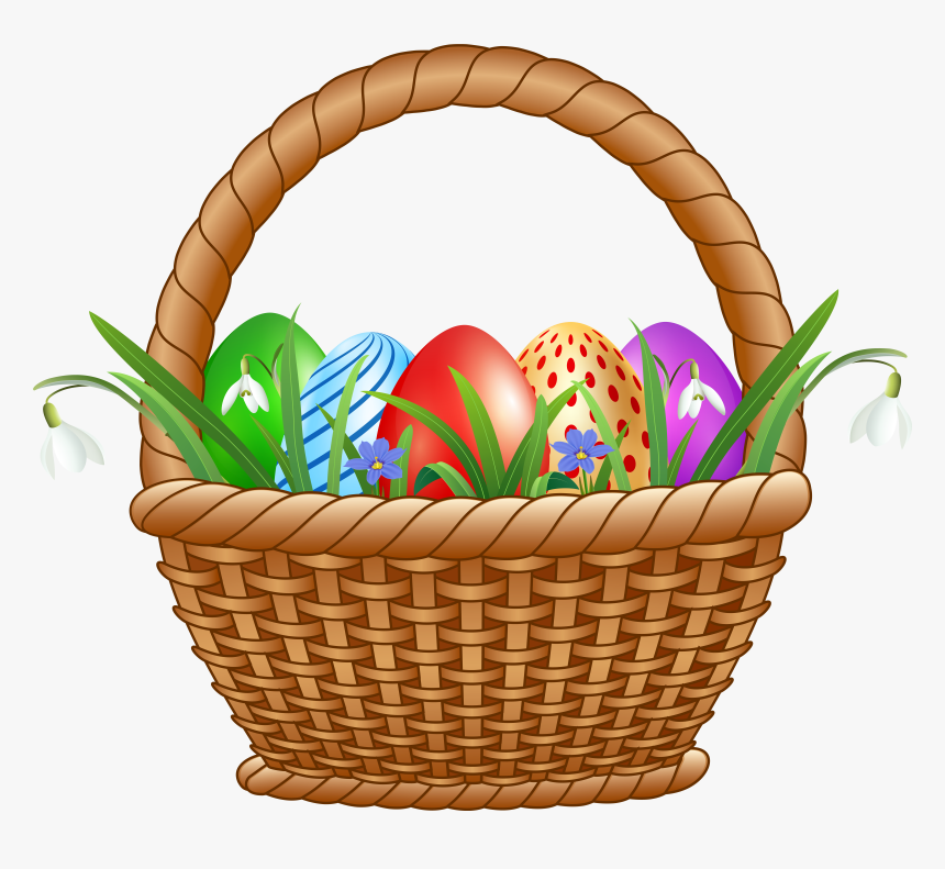 Basket Of Eggs Png, Transparent Png