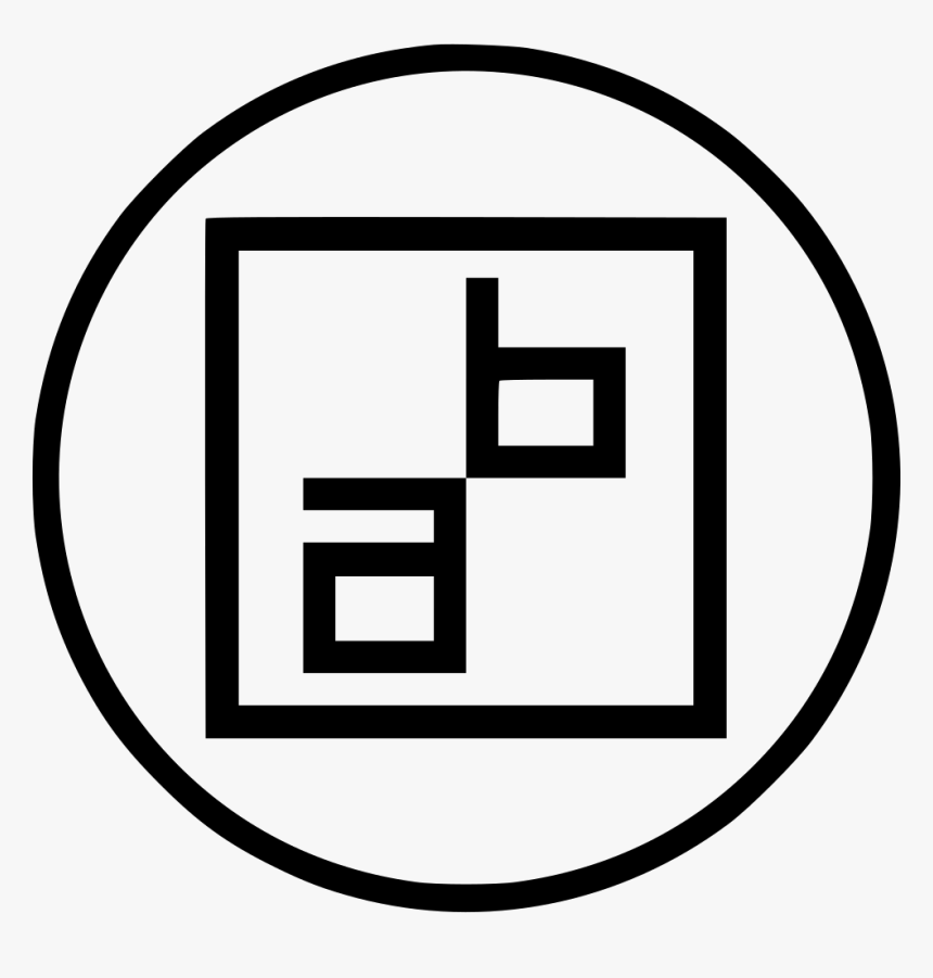 Glyphs Object Abcd Type Text Wrap - Save Icon In A Circle, HD Png Download