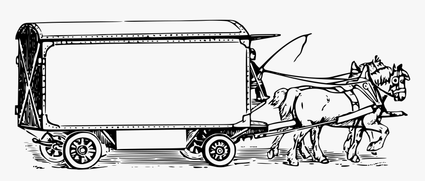 Clipart - Gerobak Clipart Black And White, HD Png Download