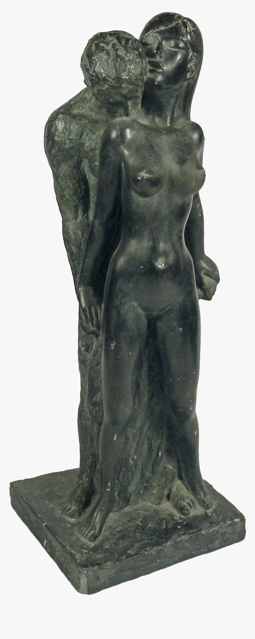 Embracing Lovers Statue Png - Lovers Embrace Sculpture, Transparent Png