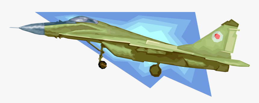 Vector Illustration Of Military Airforce Jet Airplane - Fighter Aircraft, HD Png Download