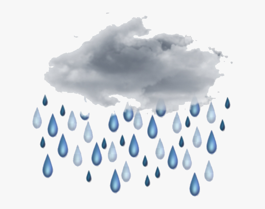 Rain Ftestickers Clipart Cloud Raindrops Transparent - Transparent Background Rain Clipart, HD Png Download
