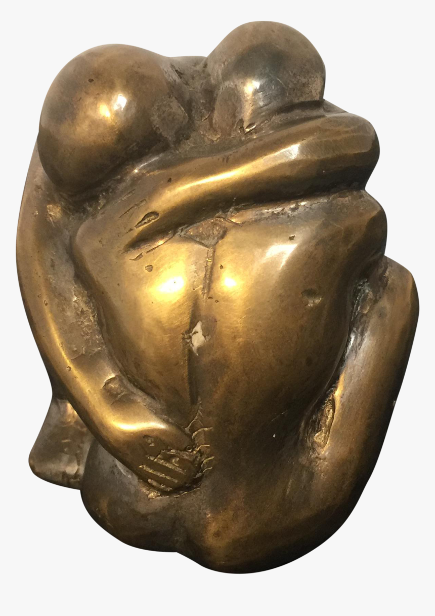 Embracing Lovers Statue Png - Bronze Sculpture, Transparent Png