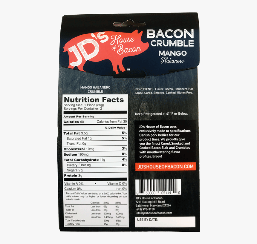 Packaging Mango Habenero Back - Maple / Chesapeake, HD Png Download