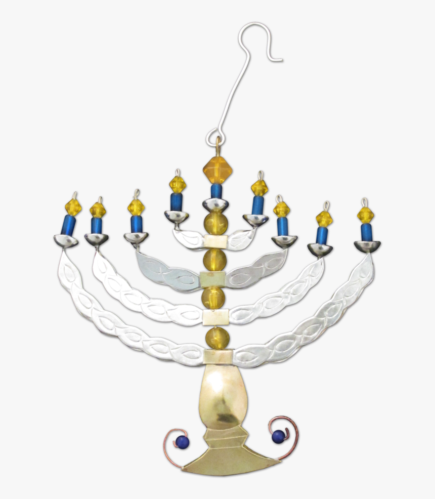 Menorah - Judaica Inspired - Handmade Ornament - Brass, HD Png Download