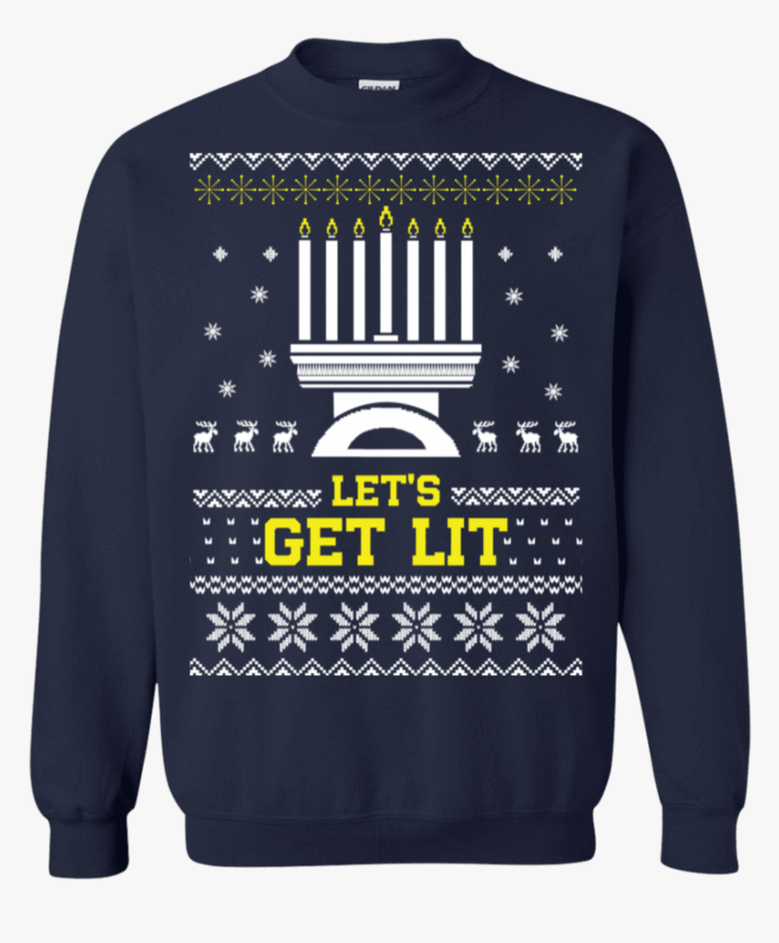 Hanukkah Menora Lets Get Lit Ugly Sweater - Awesome Husband T Shirt, HD Png Download
