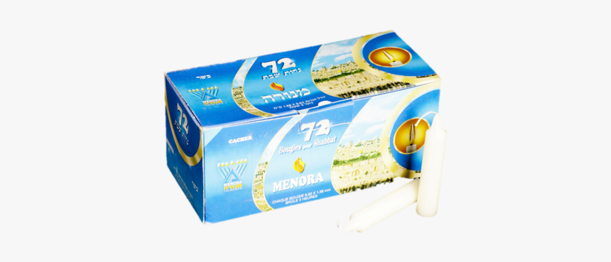 Menora Shabbat Candles 72 
 Class - Box, HD Png Download