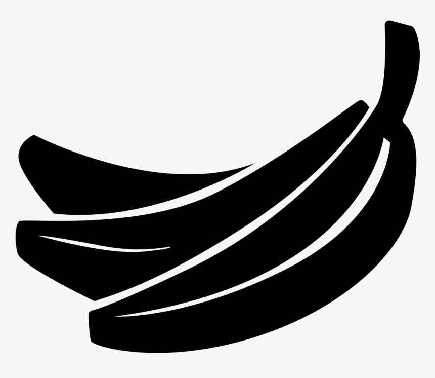 Banana Png Black - Black And White Banana Png, Transparent Png