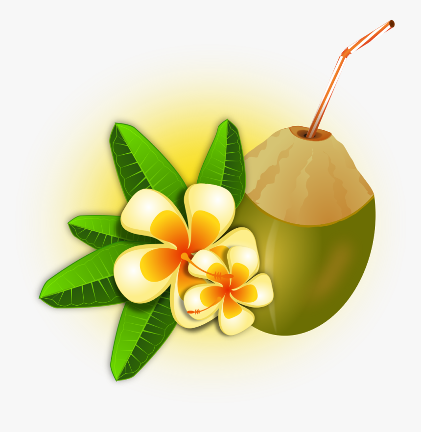 Hawaii Clipart Hawaiian Food - Black Label With Coconut Water, HD Png Download