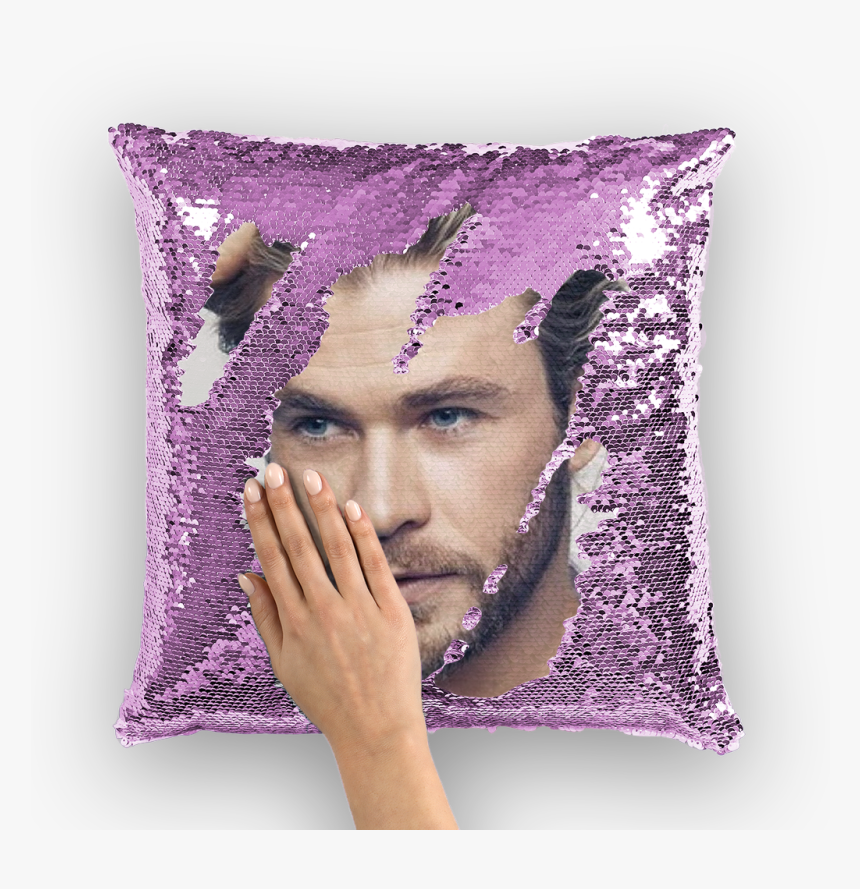 Chris Hemsworth ﻿sequin Cushion Cover 
 Class - Cushion, HD Png Download