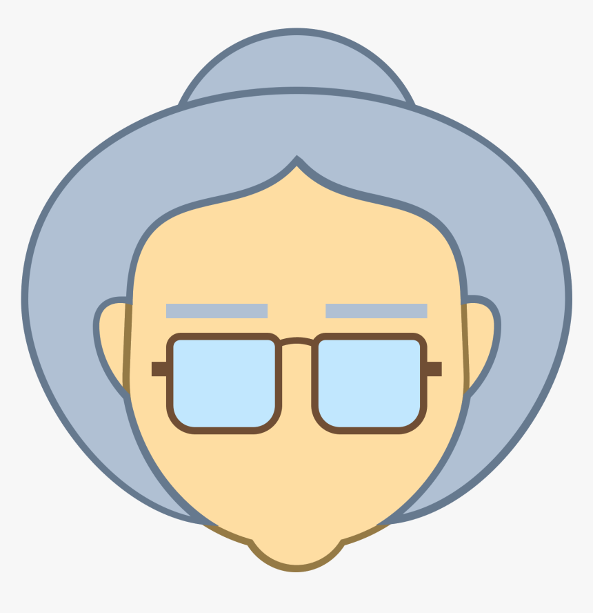 Transparent Old Woman Png - Icon, Png Download