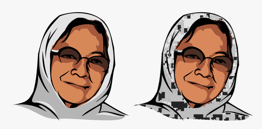 Yaşlı Kadın Çizim, HD Png Download