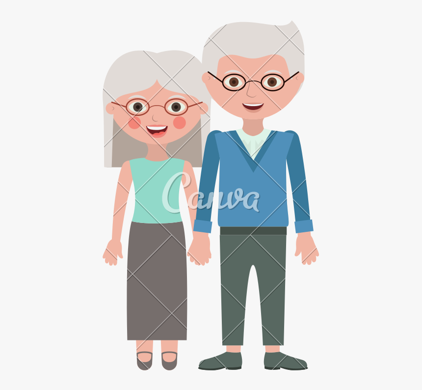 Transparent Grand Parents Clipart - Love In Cartoon Theme, HD Png Download