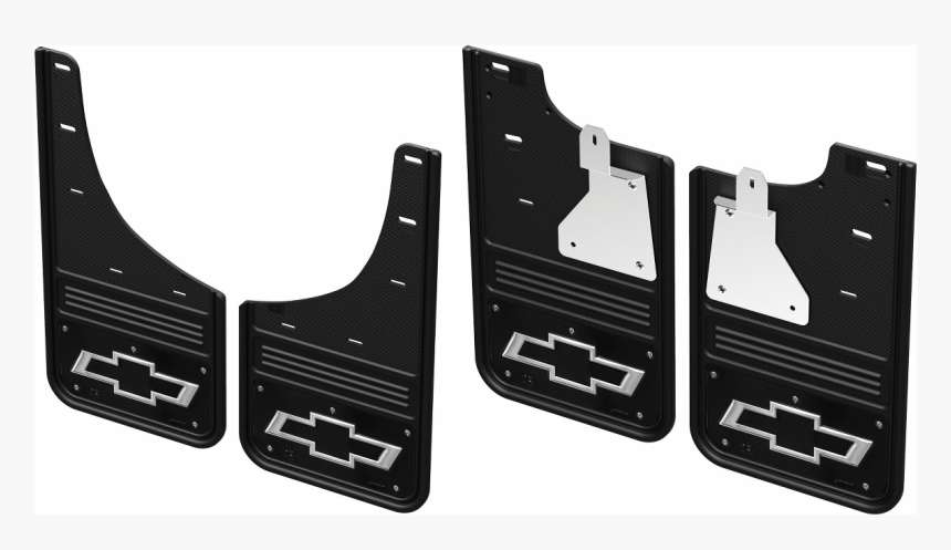 Black Bowtie With Black Wrap No-drill Mud Flap Set - Mudflap, HD Png Download