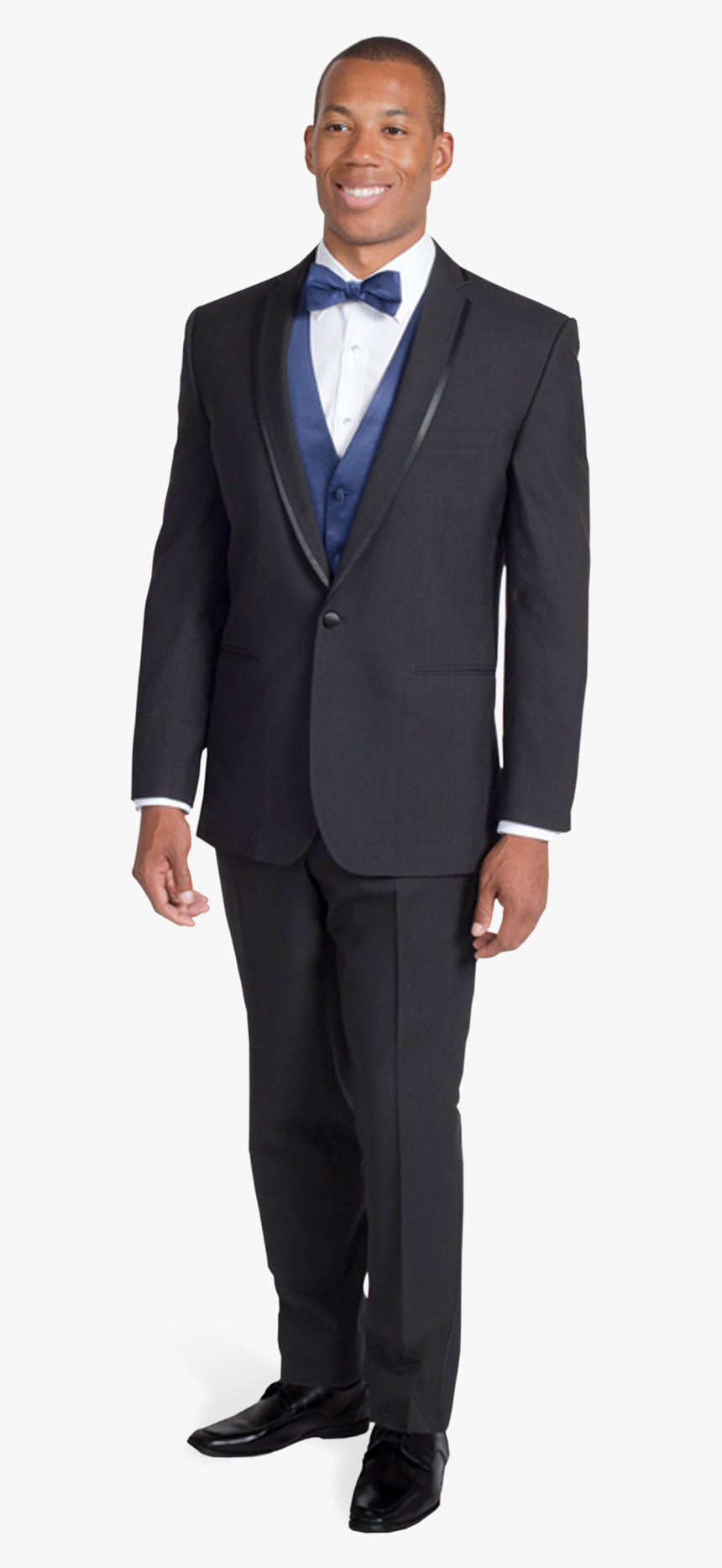 Black Framed Notch Lapel Tuxedo With Blue Bow Tie - Scott Stanford Wwe, HD Png Download