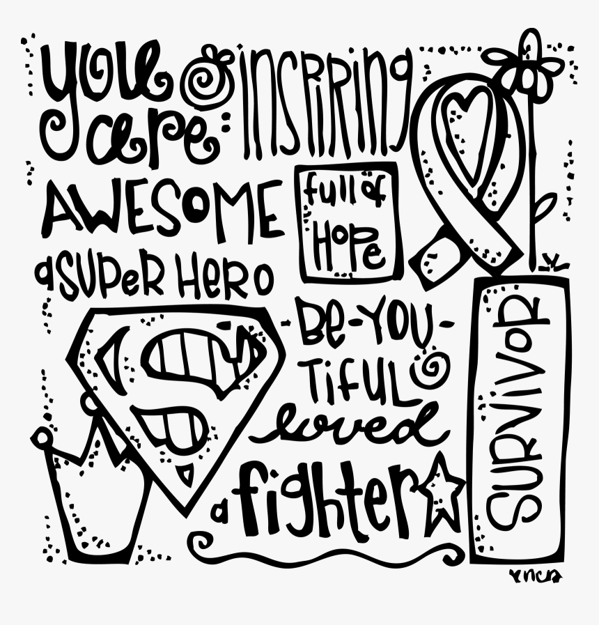 Fight Like A Girl - Free Breast Cancer Awareness Coloring Pages, HD Png Download