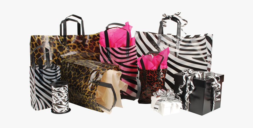 Animal Print Shoppers - Handbag, HD Png Download