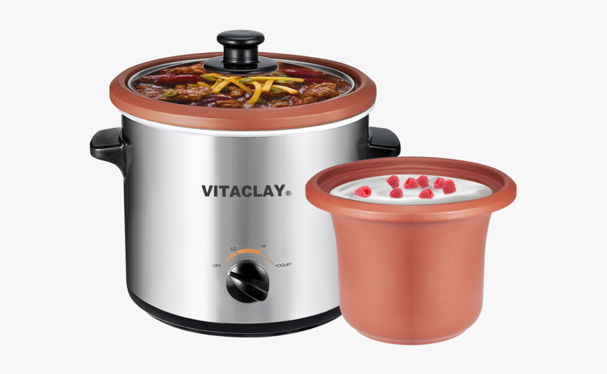 Vitaclay Vs7600 2c 2 In 1 Organic Slow Cooker And Yogurt - Yogurt Maker Alat, HD Png Download