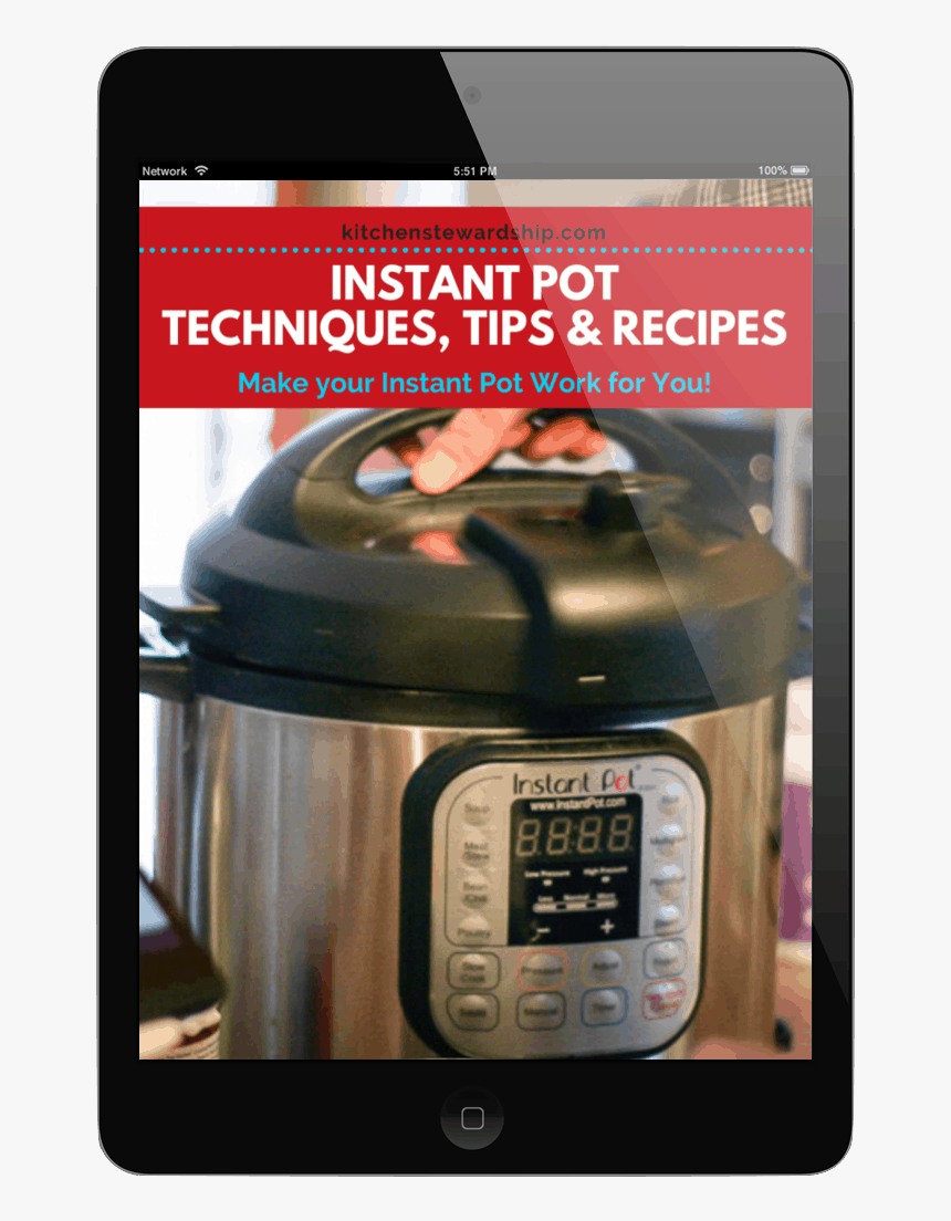 Instant Pot Guidebook Cover On And Ipad - Rice Cooker, HD Png Download