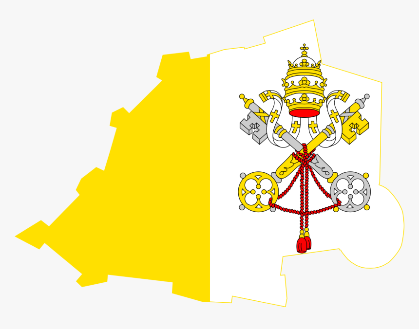 Vatican City Flag Map, HD Png Download