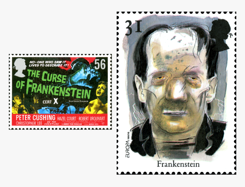 Two Stamps Depicting Frankenstein, One Of The Hammer - Curse Of Frankenstein, 1957, HD Png Download
