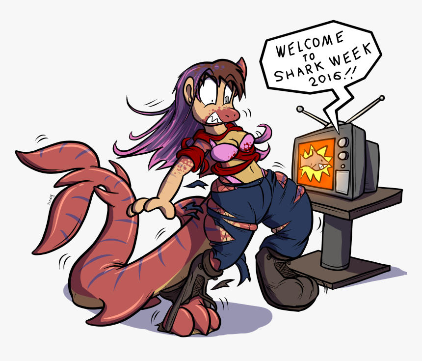 Shark Week Shark Furries , Png Download - Cartoon, Transparent Png