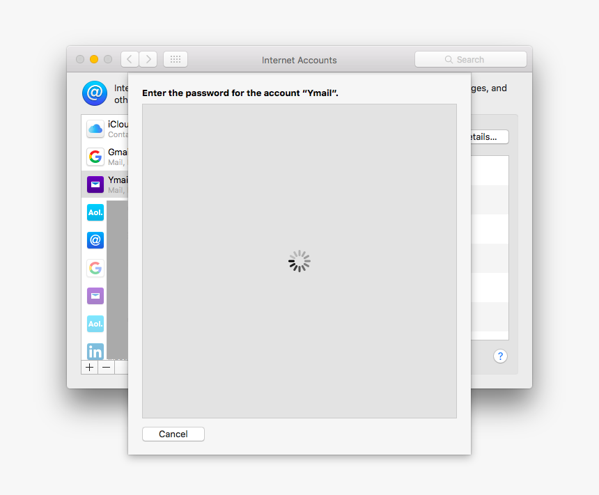 Ymail Empty - Internet Accounts Png, Transparent Png