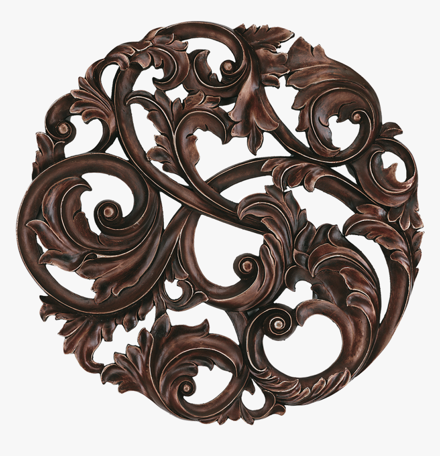 Aged Copper Leaf Swirl - Minka-aire, HD Png Download