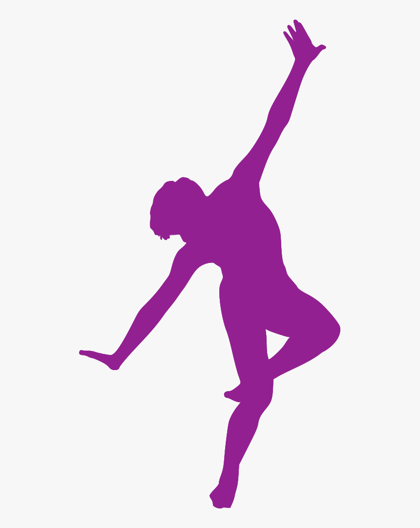 Purple Gymnast Silhouette Png Clipart , Png Download - Dance Silhouette Purple, Transparent Png