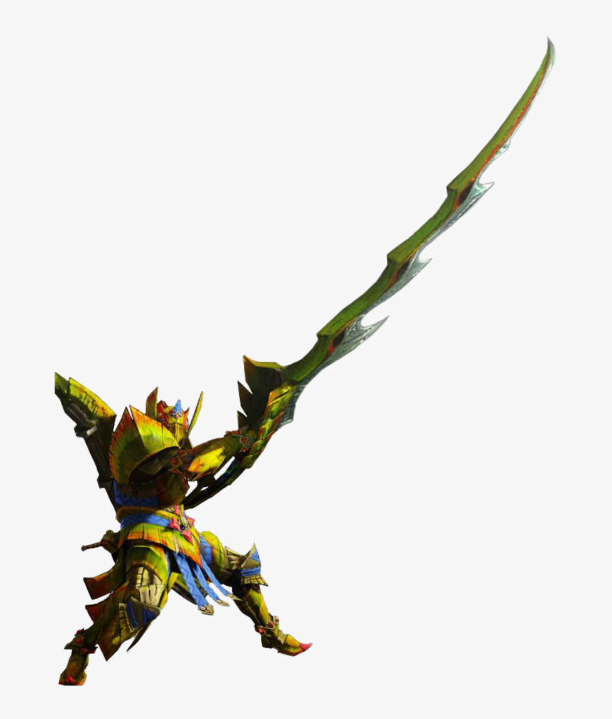 Mh4-long Sword Equipment Render 001 - Monster Hunter Najarala Longsword, HD Png Download