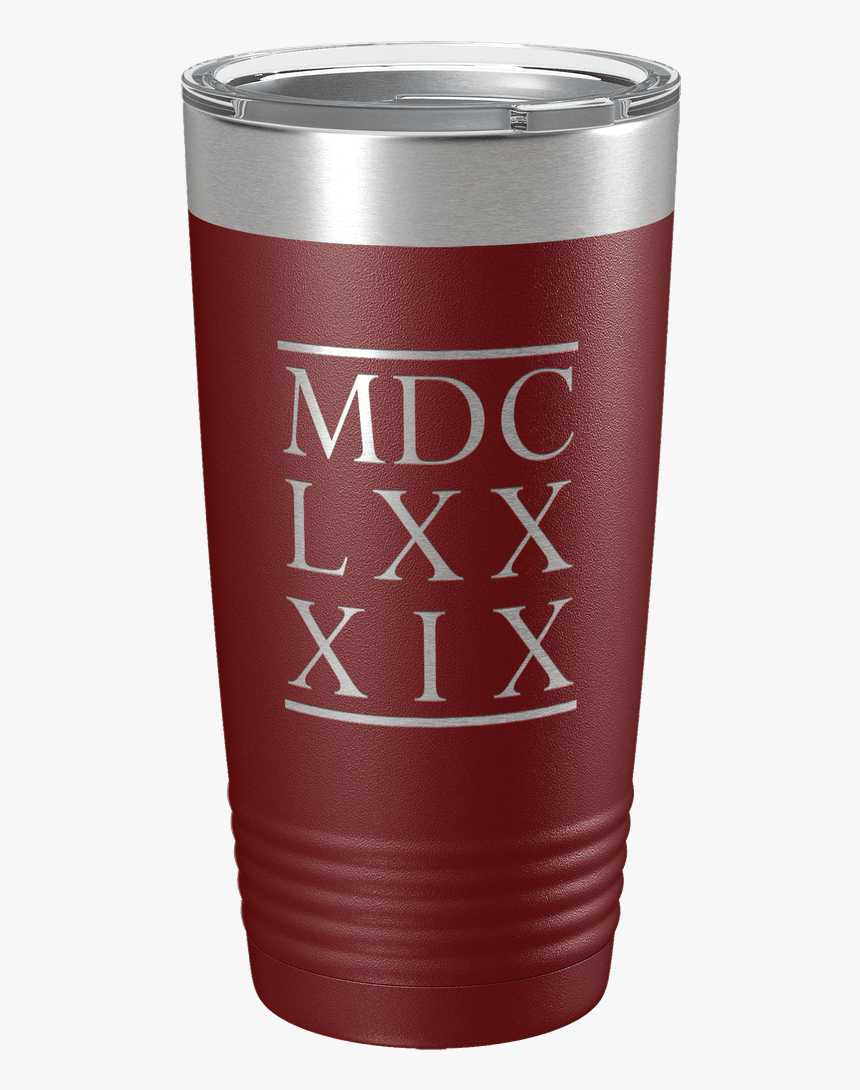 1689 Bcf Roman Numerals 20oz Insulated Tumbler - Caffeinated Drink, HD Png Download