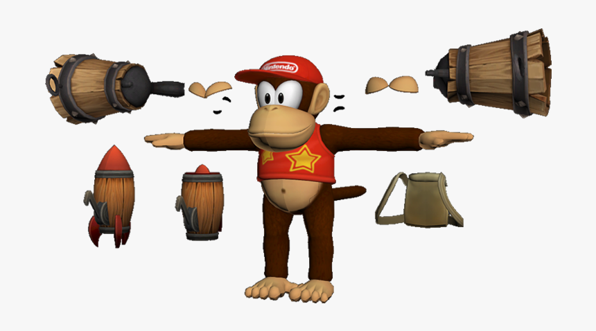 Download Zip Archive - Donkey Kong Country Tropical Freeze Diddy Kong, HD Png Download