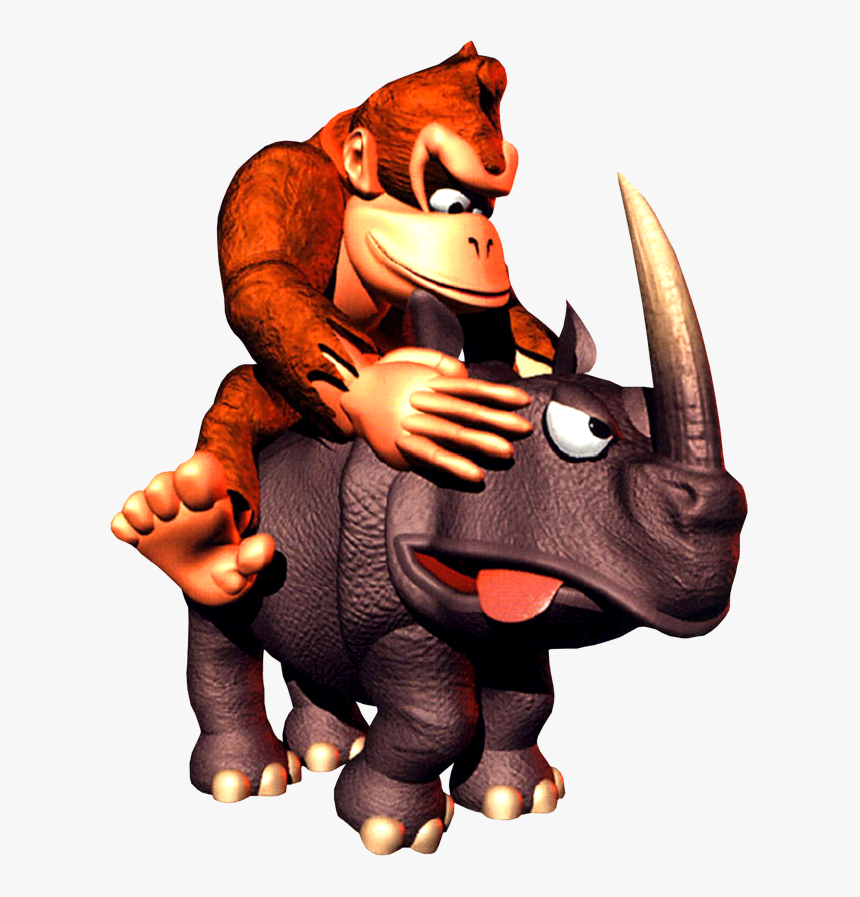 Donkey Kong And Rambi, HD Png Download