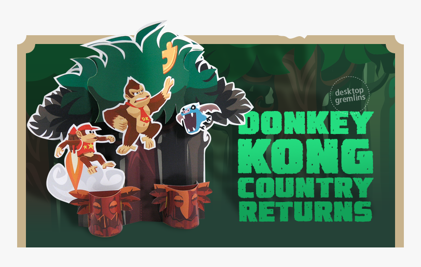 Donkey Kong Paper Toy, HD Png Download