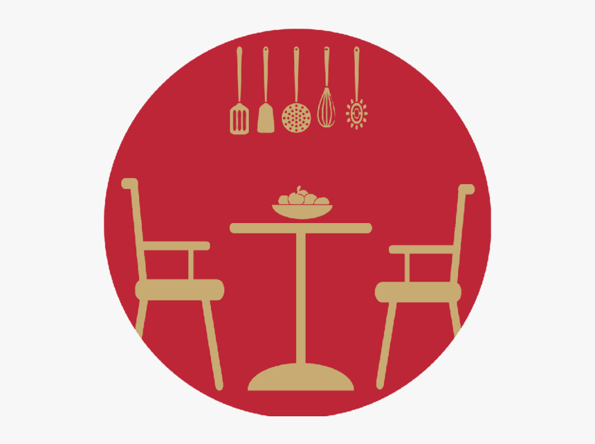 Kitchen Icons Round Coaster 
 Class - Emblem, HD Png Download