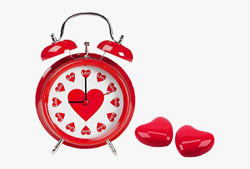 Heart Alarm Clock Red - Time Romantic, HD Png Download