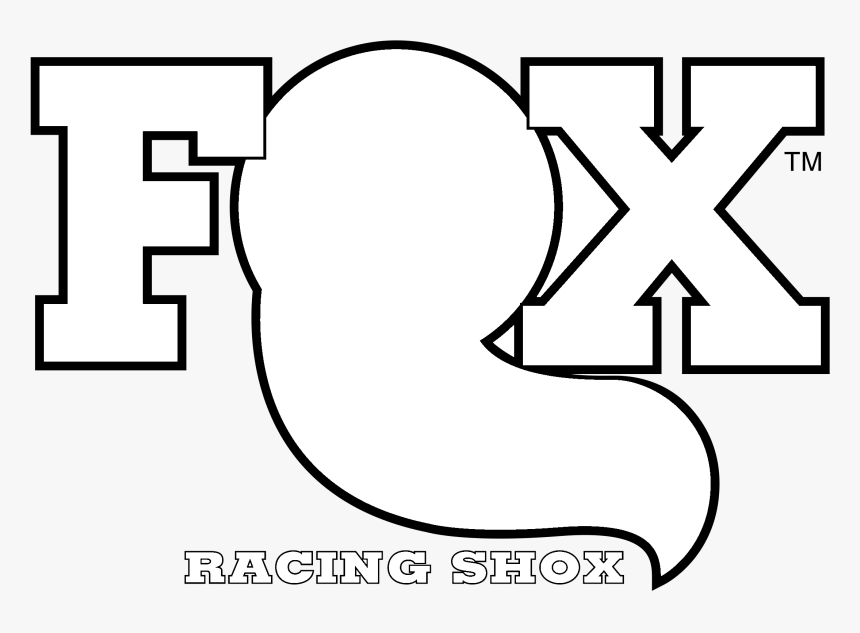 Fox Racing Shox Logo Black And White - Poster, HD Png Download