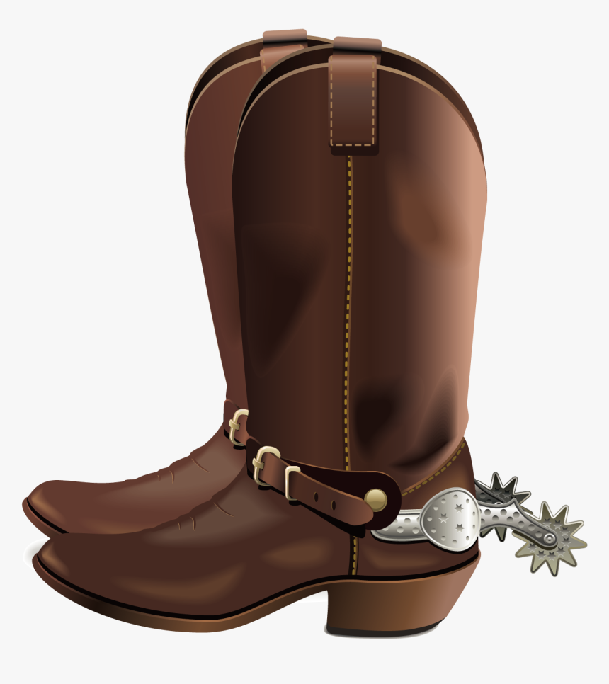 Clip Art Bota Png - Brown Cowboy Boots Clipart Free, Transparent Png