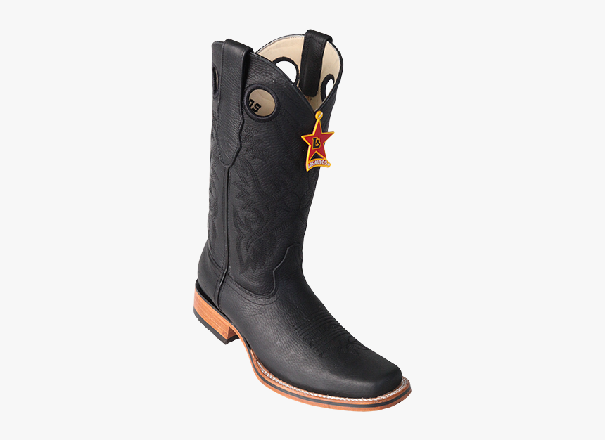 Mens Square Toe Boots Black, HD Png Download