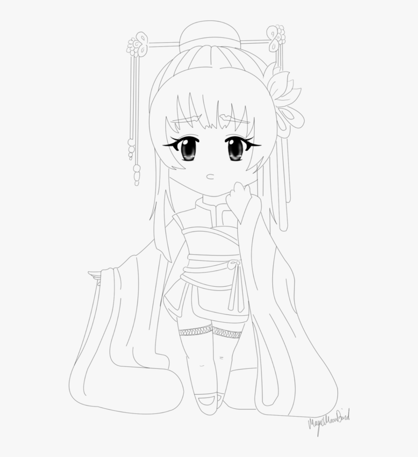 Ear Line Art White Character Sketch - Line Art, HD Png Download
