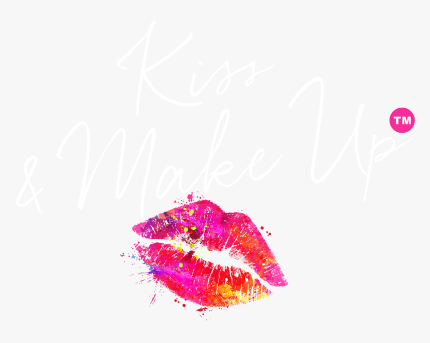 Kissandmakeup Logo New White - Png Design For Make Up, Transparent Png