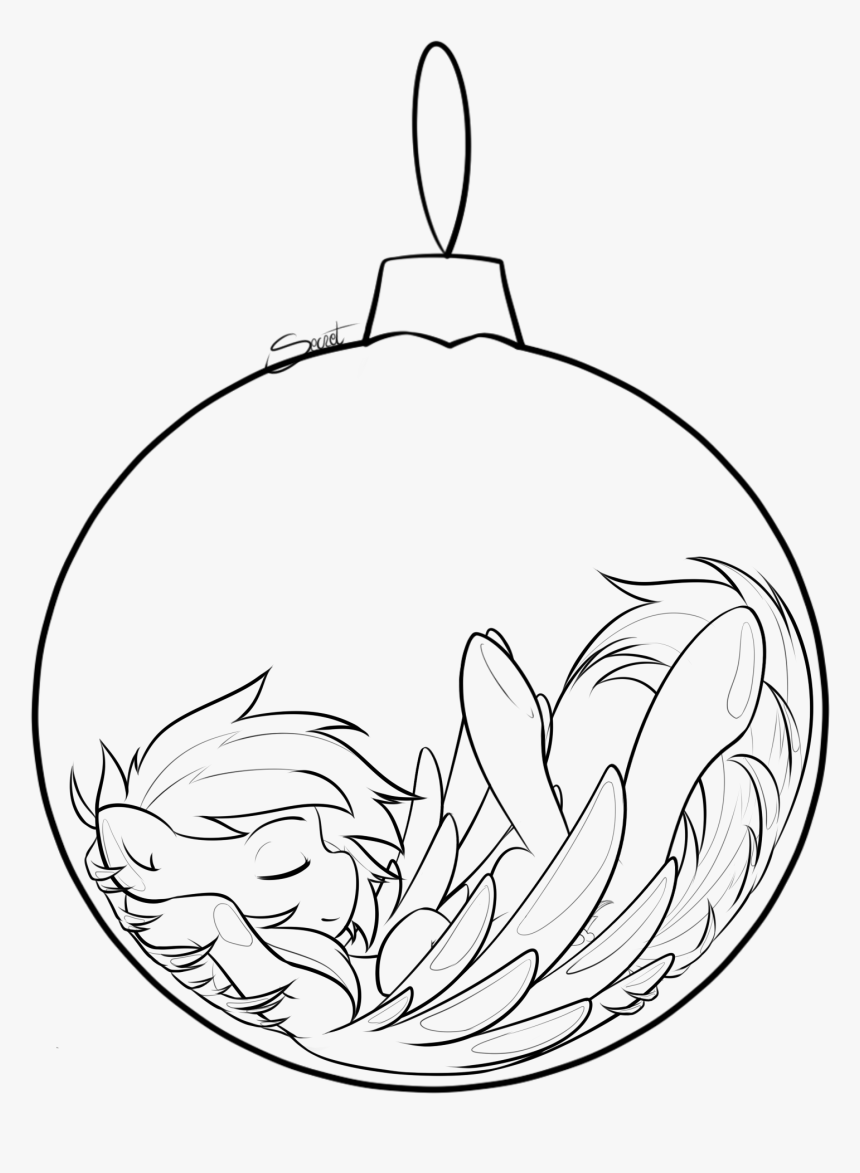 Rainbow Dash Bauble By Secret-pony On Clipart Library - Mlp Rainbow Dash Lineart, HD Png Download