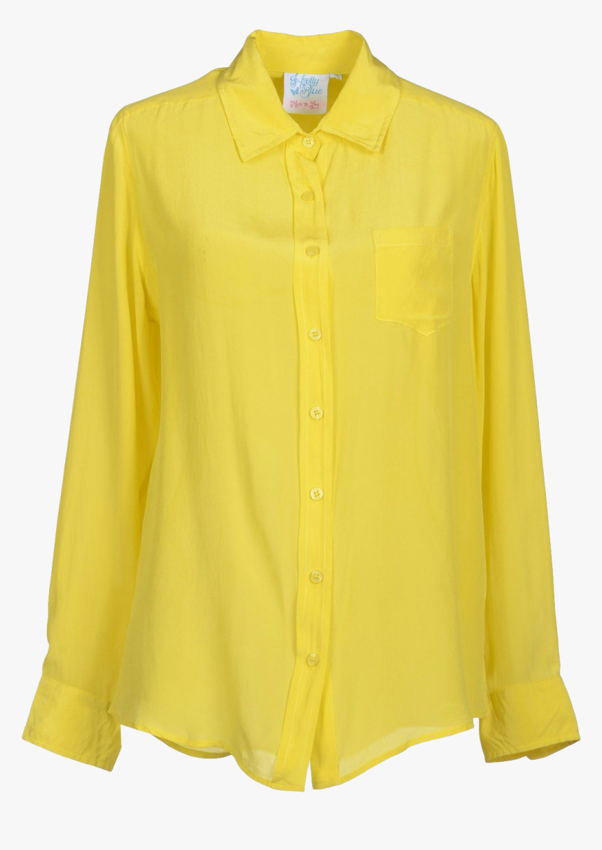 Holly Blue Yellow Silk Shirt - Blouse, HD Png Download