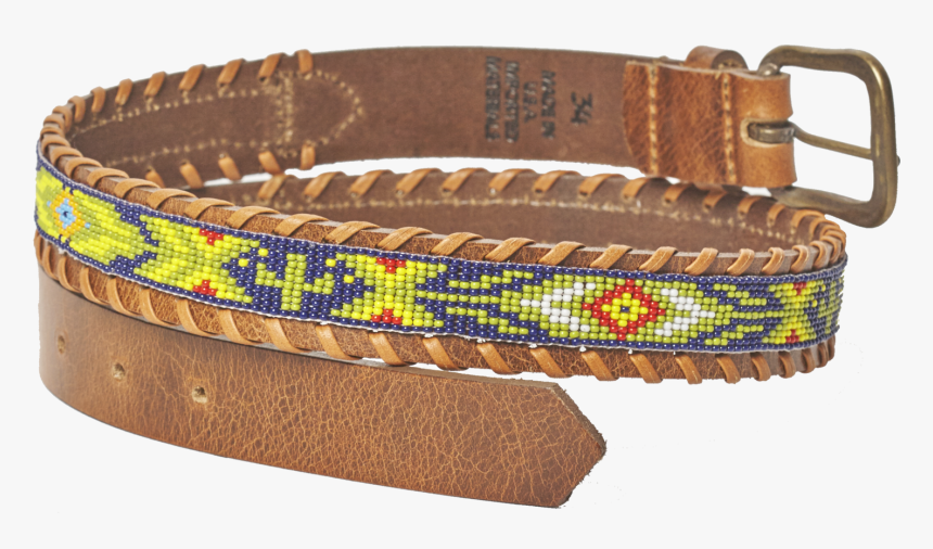 Desert Cactus Beaded Camp Belt Close 
 Class Lazyload - Strap, HD Png Download