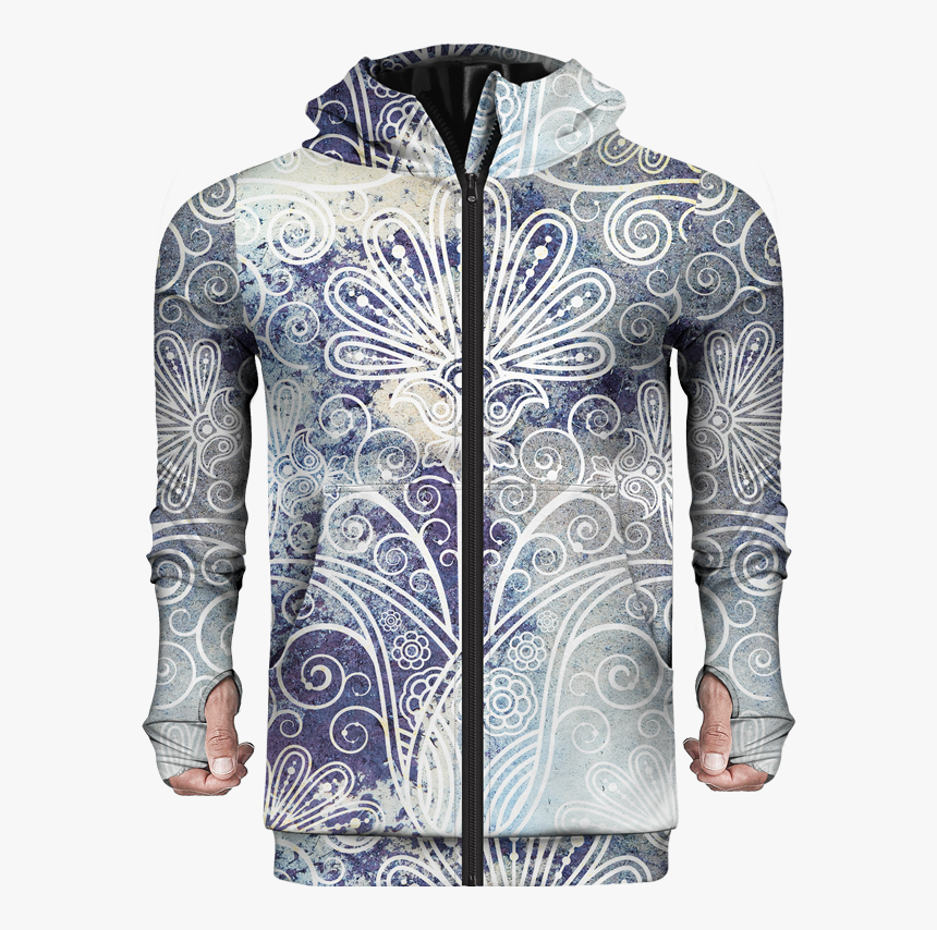 Zip Up Hoodie Paisley Pattern - Hoodie, HD Png Download